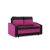 Sofa rozkładana, mikrofaza, AURELO, 148x87x90 cm, czarny, różowy