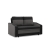 Sofa rozkładana, mikrofaza, AURELO, 148x87x90 cm, czarny, szary