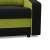 Sofa rozkładana, mikrofaza, AURELO, 148x87x90 cm, czarny, zielony
