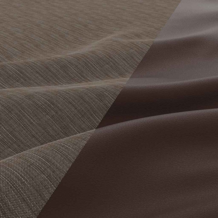 Narożnik uniwersalny, CAPERO, ekoskóra, plecionka, 231x140x92 cm, brąz