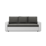 Nowoczesna kanapa, CAPERO, ekoskóra, 220x92x92 cm, biały, szary