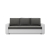 Nowoczesna kanapa, CAPERO, ekoskóra, 220x92x92 cm, biały, szary