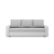 Nowoczesna kanapa, CAPERO, ekoskóra, plecionka, 220x92x92 cm, biały, szary