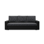 Nowoczesna kanapa, CAPERO, ekoskóra, plecionka, 220x92x92 cm, czarny, ciemny szary