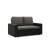 Rozkładana sofa, CAPERO, ekoskóra, 148x87x90 cm, czarny, szary