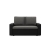 Rozkładana sofa, CAPERO, ekoskóra, 148x87x90 cm, czarny, szary