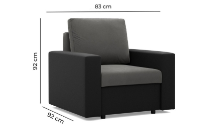 Fotel CAPERO, ekoskóra, plecionka, 83x92x92 cm, biały, jasny szary