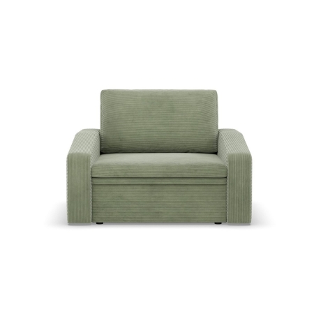 Fotel rozkładany, Punto, sztruks, 118x87x90 cm, oliwkowy