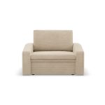 Fotel rozkładany, Punto, sztruks, 118x87x90 cm, beżowy