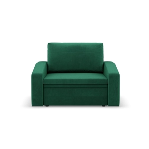 Fotel rozkładany, Punto, velvet, 118x87x90 cm, butelkowa zieleń