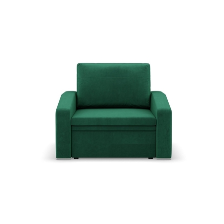 Fotel z funkcją spania, Punto, velvet, 108x87x80 cm, butelkowa zieleń