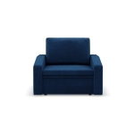 Fotel z funkcją spania, Punto, velvet, 108x87x80 cm, granatowy