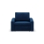 Fotel z funkcją spania, Punto, velvet, 108x87x80 cm, granatowy