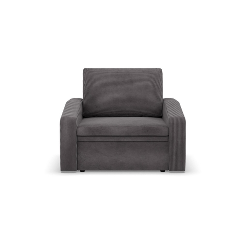 Przejdź do produktu Fotel z funkcją spania, Punto, sztruks, 108x87x80 cm, ciemny szary