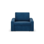 Fotel z funkcją spania, Punto, sztruks, 108x87x80 cm, granatowy