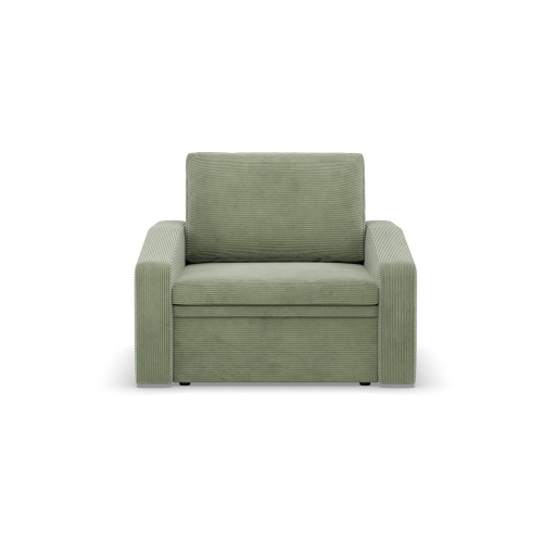 Przejdź do produktu Fotel z funkcją spania, Punto, sztruks, 108x87x80 cm, oliwkowy