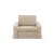 Fotel z funkcją spania, Punto, sztruks, 108x87x80 cm, beżowy