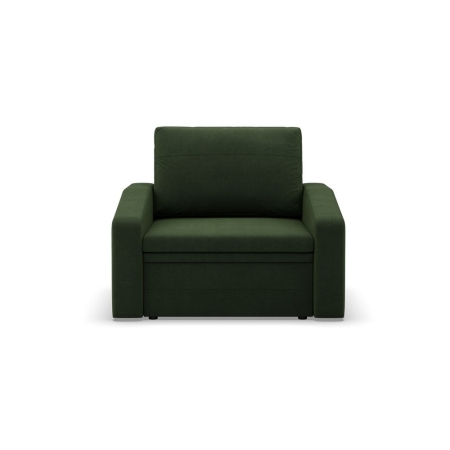 Fotel z funkcją spania, Punto, plecionka, 108x87x80 cm, zielony