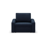 Fotel z funkcją spania, Punto, plecionka, 108x87x80 cm, granatowy