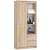 Regał biurowy, zamykany, 2 szuflady, ORDO PLUS, 80x35x180 cm, dąb sonoma, mat