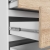 Komoda do sypialni, 8 szuflad, STILO, 160x40x99 cm, biel, dąb sonoma, mat
