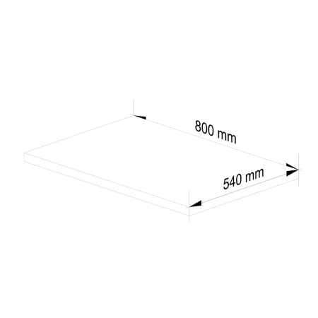Blat kuchenny, ALBA, 80x54x3 cm, biel, mat