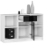 Komoda otwarta, drzwi, szuflada, ELIO, 120x40x77 cm, biel, czarny, połysk