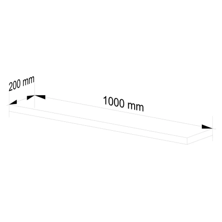 Półka ścienna, SAFI, 100 cm, olcha, mat