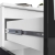 Komoda do sypialni, drzwi, szuflada, NOAH, 80x40x99 cm, biel, czarny, połysk
