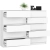 Komoda do sypialni, 10 szuflad, STILO, 160x40x121 cm, biel, mat