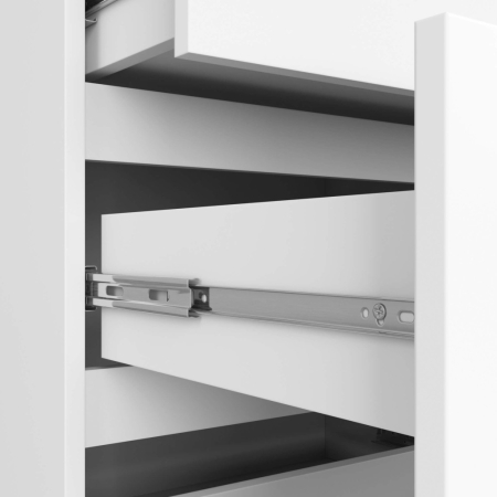 Komoda do salonu, sypialni, STILO, 10 szuflad, 120x40x121 cm, biel, mat