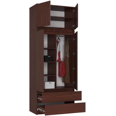 Szafa do sypialni, nadstawka, DORMI, 90x51x234 cm, wenge, mat