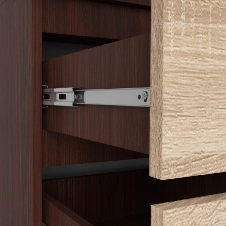 Szafa do sypialni, nadstawka, DORMI, 90x51x234 cm, wenge, dąb sonoma, mat