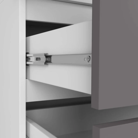 Szafa do sypialni, nadstawka, DORMI, 90x51x234 cm, biel, grafit, mat