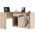 Biurko narożne, komoda, zestaw, TORAN, 120x126x77 cm, dąb sonoma, mat