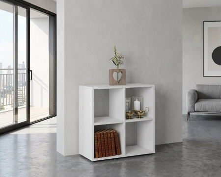 Regał biblioteczka, ETAP, 68x30x68 cm, biel, mat
