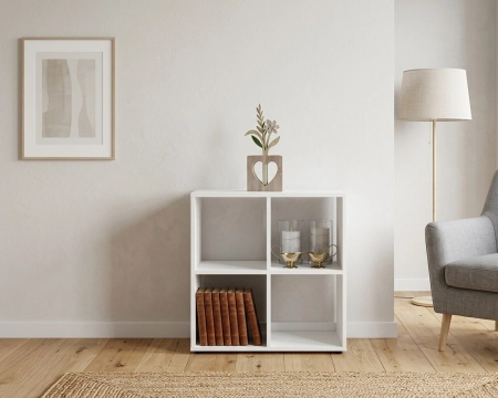 Regał biblioteczka, ETAP, 68x30x68 cm, biel, mat