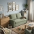 Sofa dwuosobowa, BLOM, sztruks, 148x87x90 cm, oliwkowy