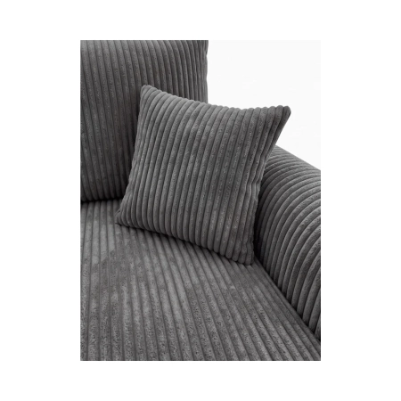 Kanapa dwuosobowa, sztruks, SERANO, 230x112x92 cm, ciemny szary