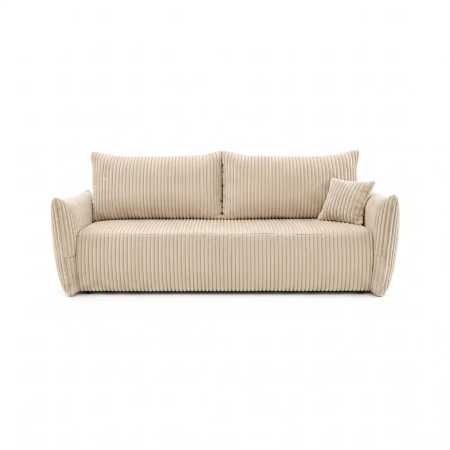 Kanapa dwuosobowa, sztruks, SERANO, 230x112x92 cm, beżowy