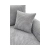 Kanapa dwuosobowa, sztruks, SERANO, 230x112x92 cm, jasny szary