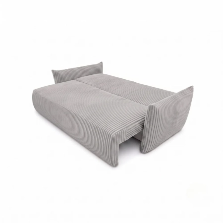 Kanapa dwuosobowa, sztruks, SERANO, 230x112x92 cm, jasny szary