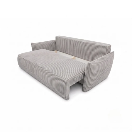 Kanapa dwuosobowa, sztruks, SERANO, 230x112x92 cm, jasny szary
