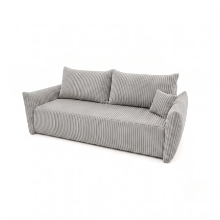 Kanapa dwuosobowa, sztruks, SERANO, 230x112x92 cm, jasny szary