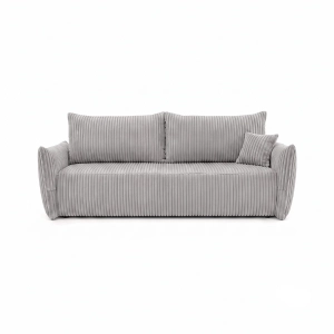 Kanapa dwuosobowa, sztruks, SERANO, 230x112x92 cm, jasny szary