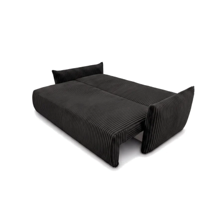 Kanapa dwuosobowa, sztruks, SERANO, 230x112x92 cm, czarny