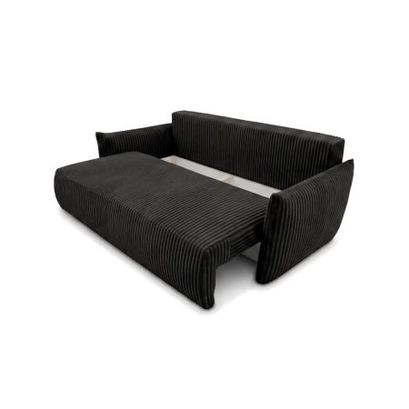Kanapa dwuosobowa, sztruks, SERANO, 230x112x92 cm, czarny
