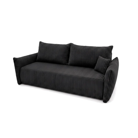 Kanapa dwuosobowa, sztruks, SERANO, 230x112x92 cm, czarny
