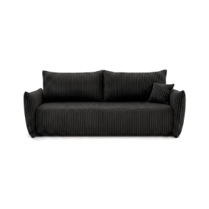 Kanapa dwuosobowa, sztruks, SERANO, 230x112x92 cm, czarny
