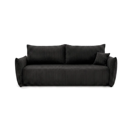 Kanapa dwuosobowa, sztruks, SERANO, 230x112x92 cm, czarny